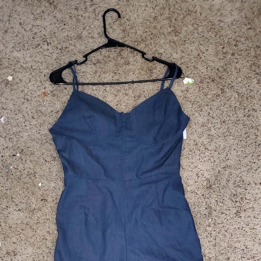 NEW Jean colored jumpsuit XL with zipper